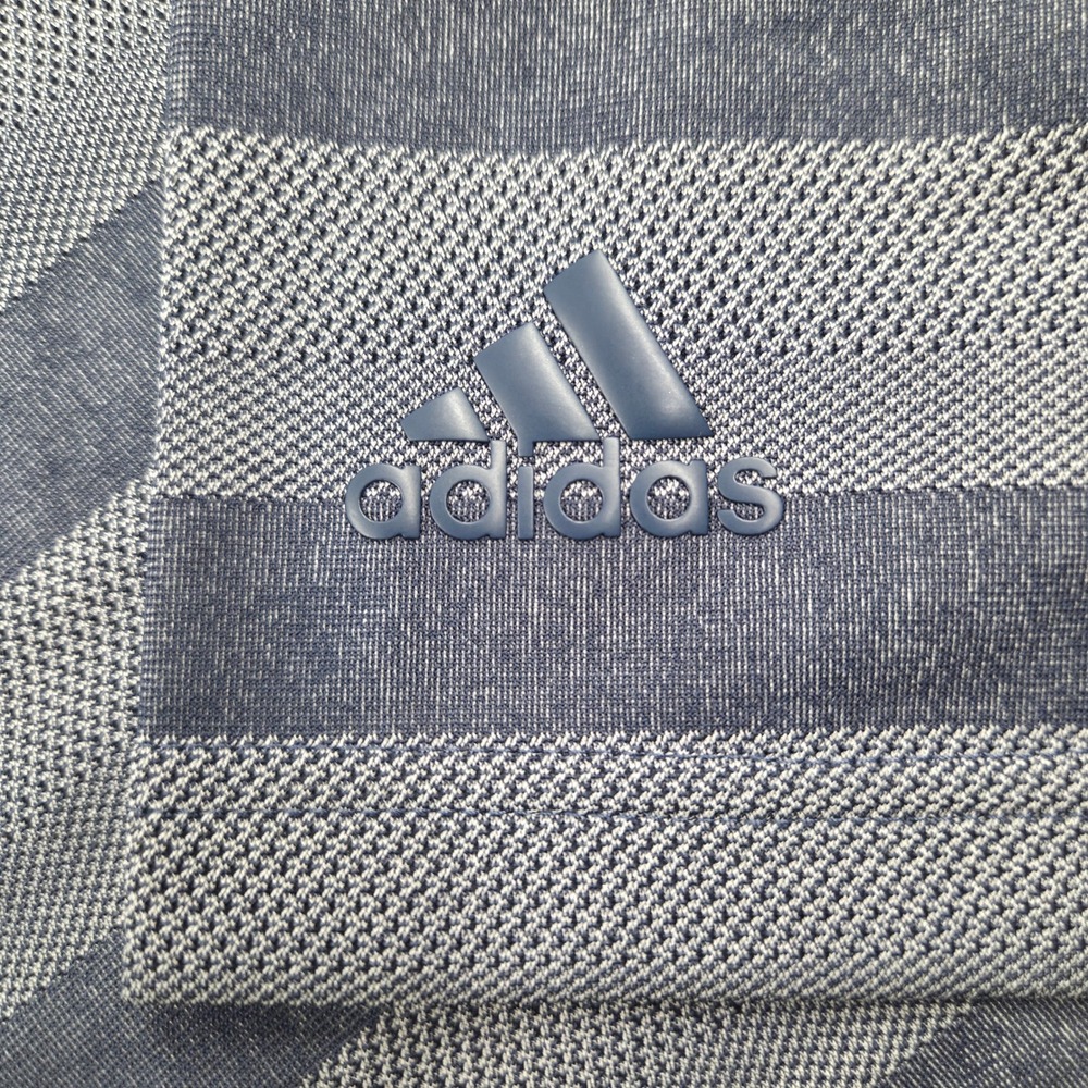 Adidas Golf Polo Shirt 150 British Open Logo Striped Gray Mens 2XL - Picture 5 of 8